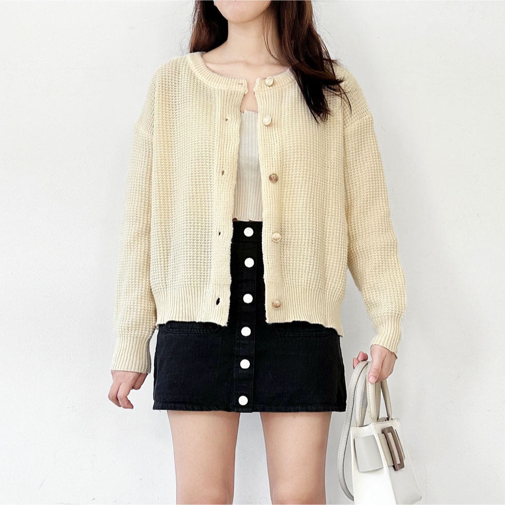 Her Goods Store AB958 Korean Outer/Outerwear/Cardigan/Kardigan/Kardigan Wanita/Atasan Rajut