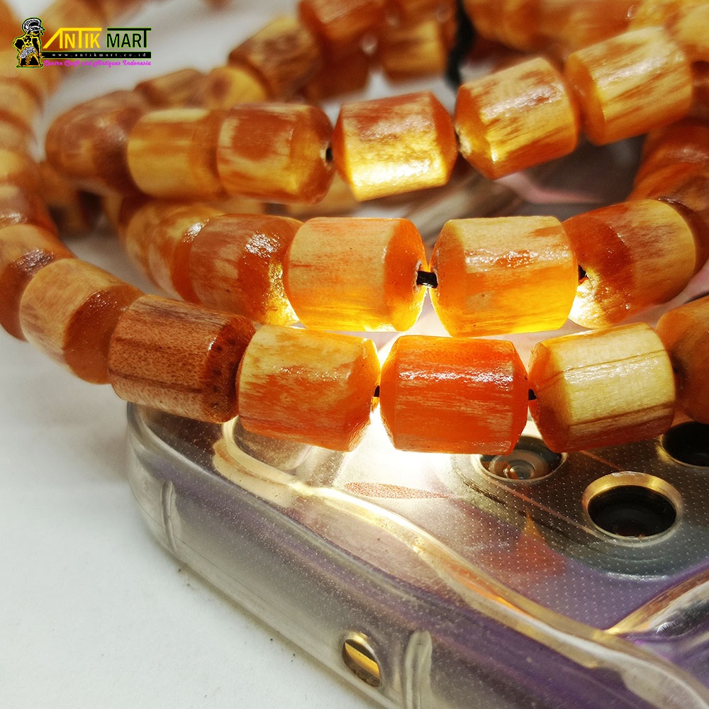 Tasbih getah damar pinus model tabung marjan 10mm 99 muslim