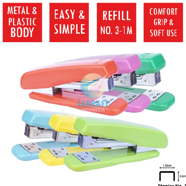 

1 Pcs Stapler Hekter Besar Kantor Bisnis HD5CL Besi Refill Isi Staples No3