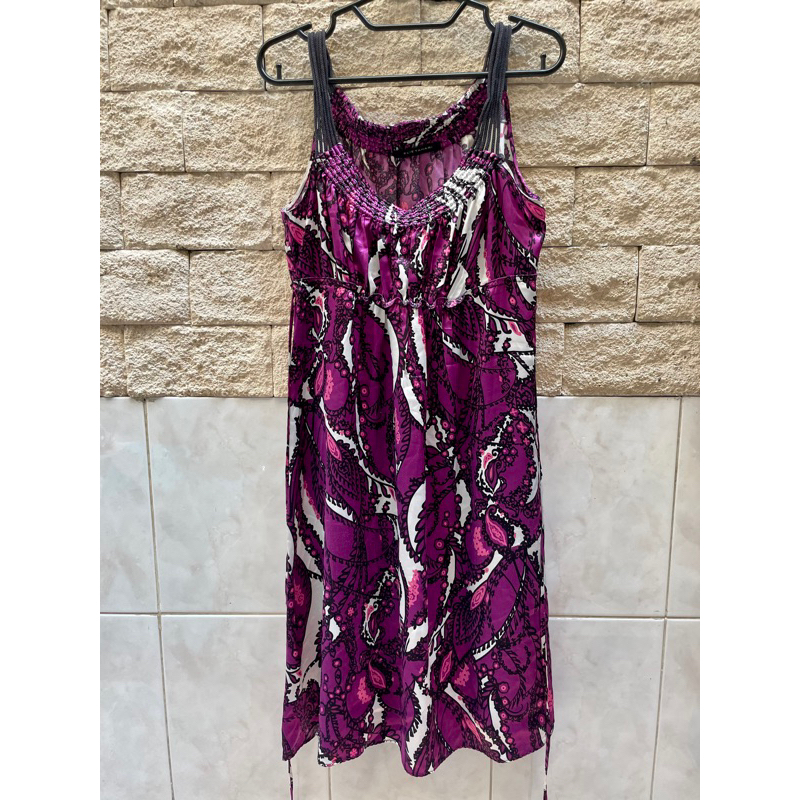 Elie Tahari Dress Terusan Ungu Wanita Preloved