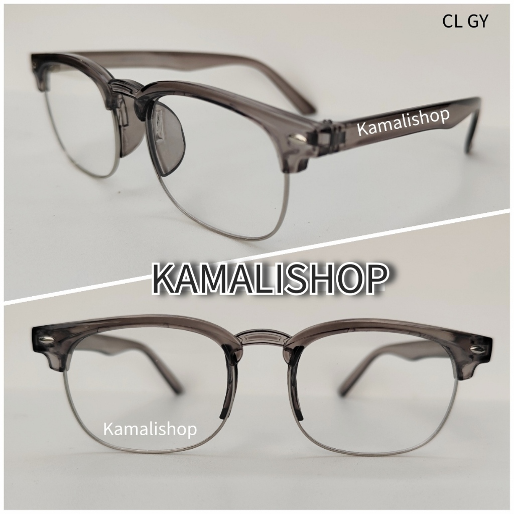 Kacamata ClubMaster Kacamata Bening Clear Windproof Kacamata Oval Fashion Trendy Pria Wanita