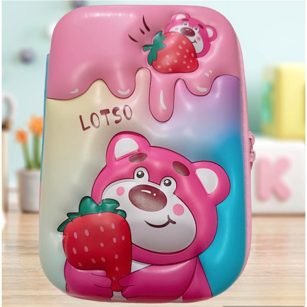 Tempat Kotak Pensil Pulpen 3D Timbul EVA Unicorn Dinosaurus Astronot 22CM Anak Sekolah / Pencil Case