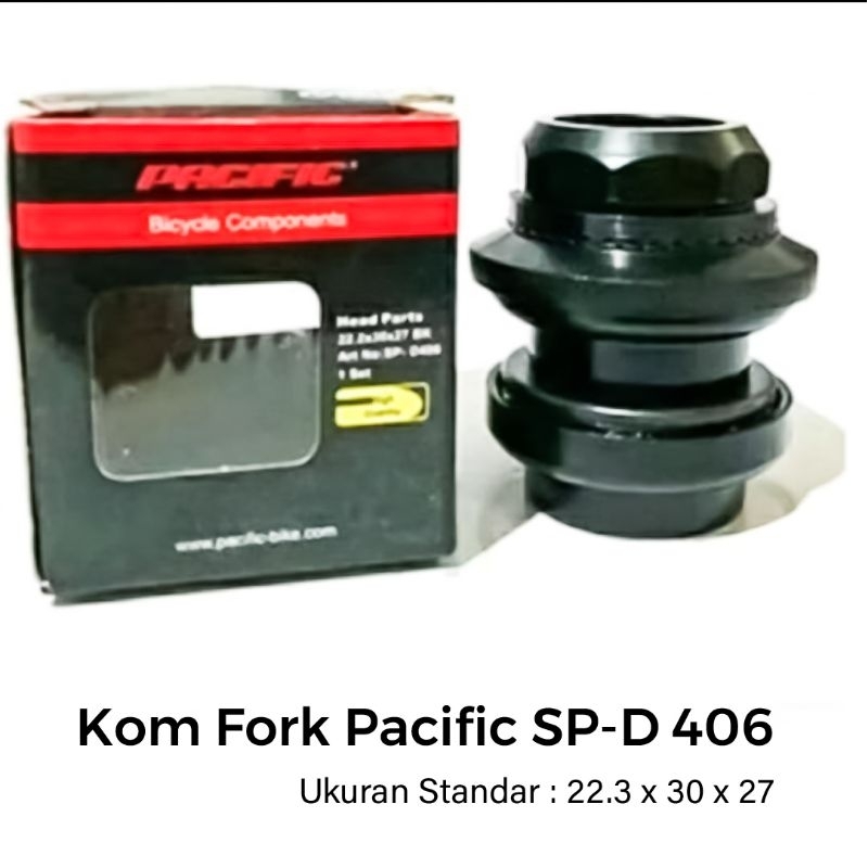 Komfork Headset Sepeda Pasific Standar 22.2 Hitam
