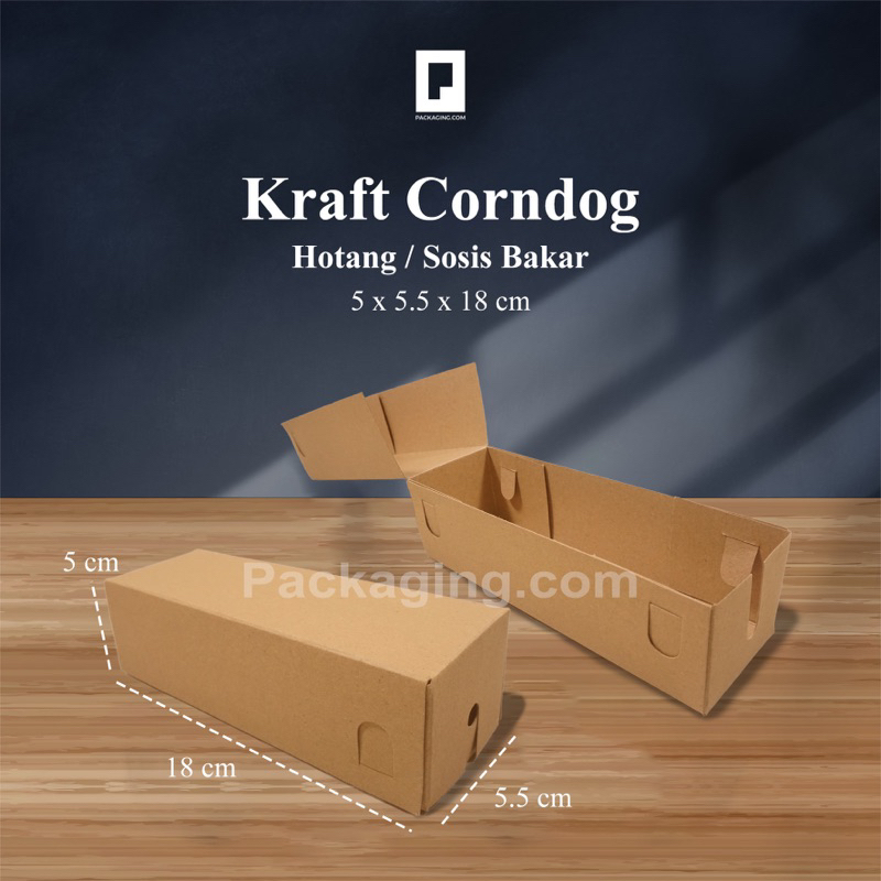 Hotang/Dus Corndog/Kotak Sosis/Box Sosis bakar