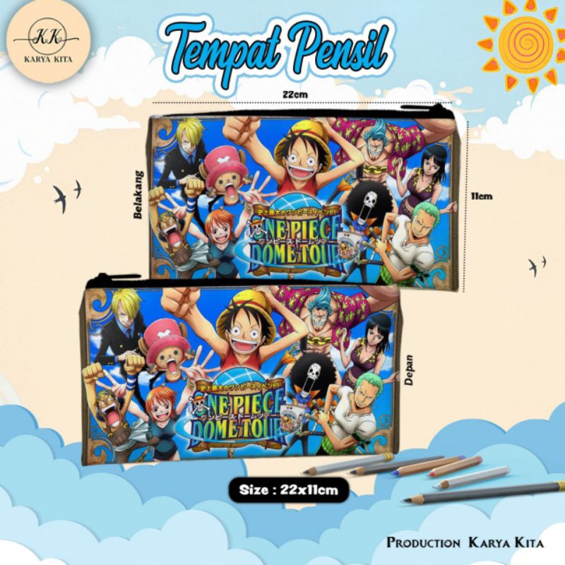 

PENCIL CASE/TEMPAT PENCIL/MOTIF KARAKTER ONE PIECE 04