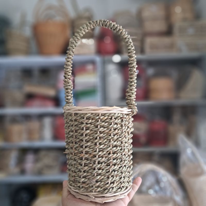 keranjang bunga florist sigras tangkai tinggi