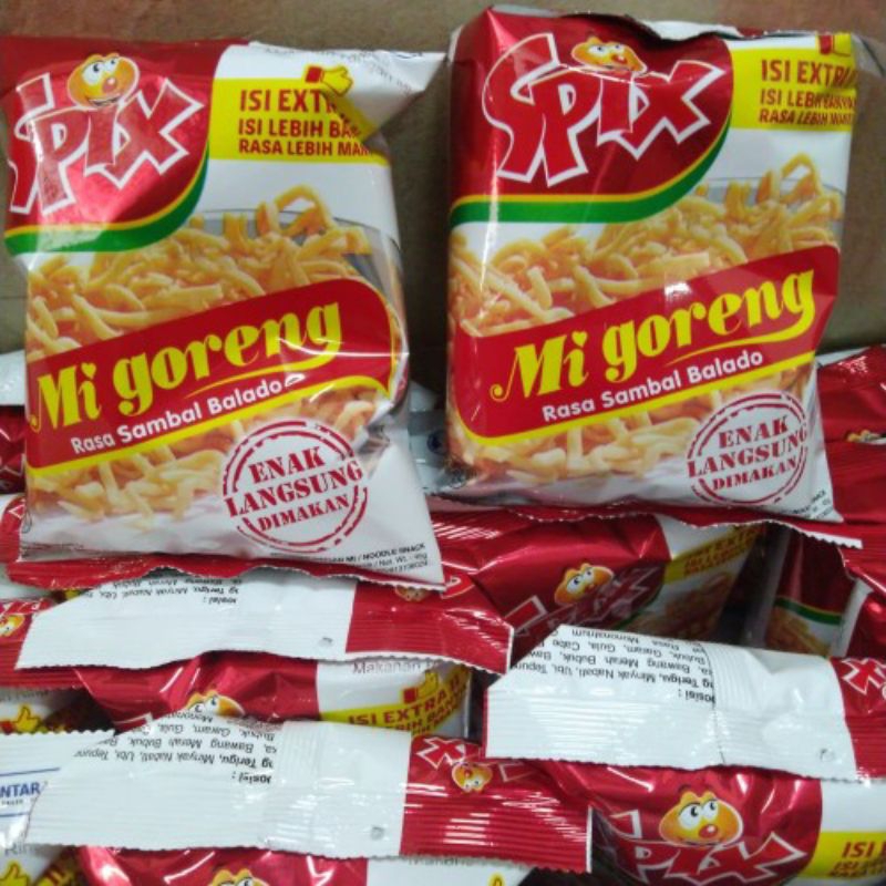 

camilan mie spix isi 10 bungkus kemasan