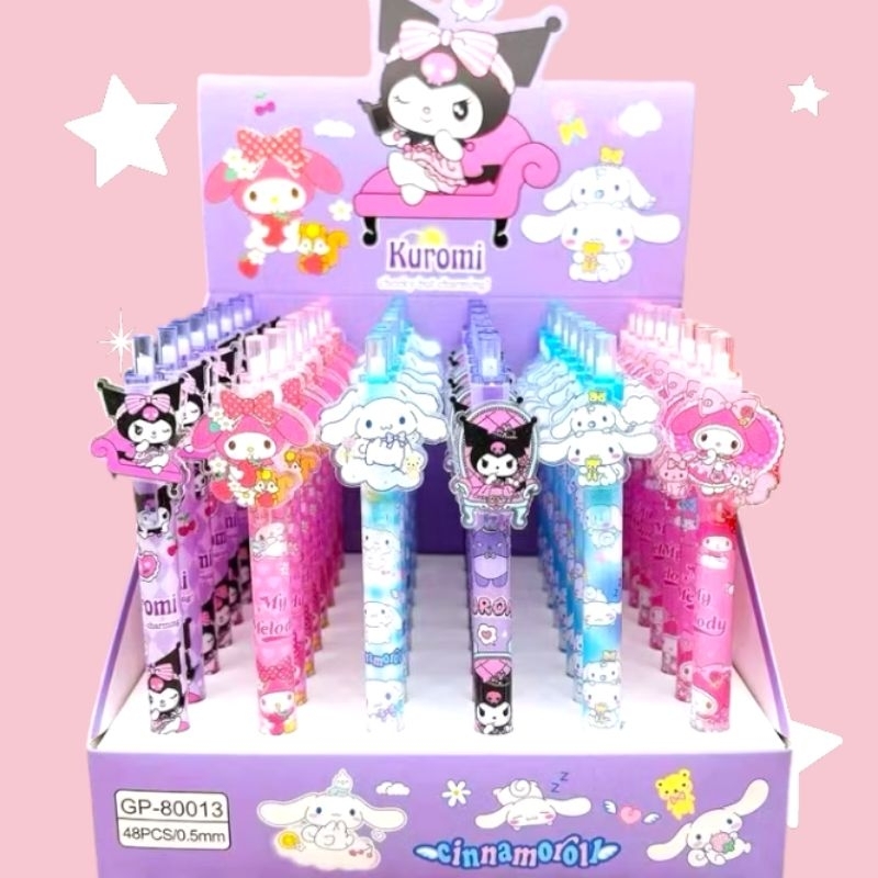 

Pulpen mekanik sanrio lucu / pulpen imut / pulpen kuromi / pulpen cinnamorol / pulpen pompompurin / pulpen my melody