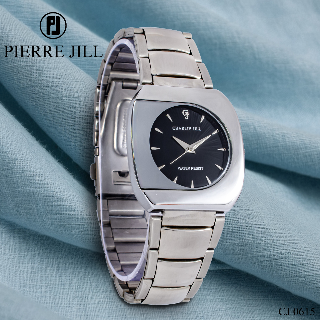 CHARLIE JILL 0615 JAM TANGAN PRIA CASUAL BISNIS 3 ATM WATER RESISTANT 100% ORIGINAL FREE BOX