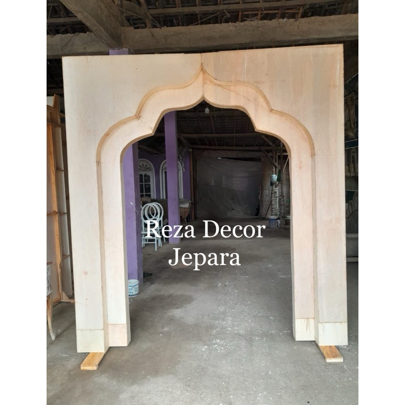 pintu masuk kubah / pergola pintu masuk / backdrop pelaminan / lorong pelaminan / lorong pintu masuk