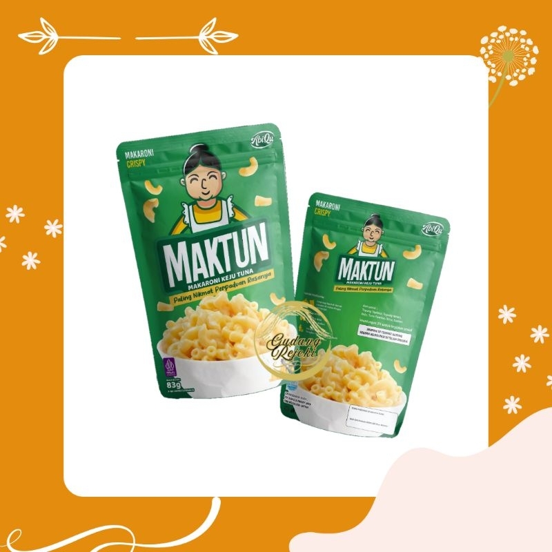 

MAKTUN MAKARONI KEJU TUNA 83GR SNACK MPASI BAYI CEMILAN SEHAT SNACK ANAK MAKARONI CRISPY KRUPUK KALSIUM ABIQU KERUPUK KALSIUM