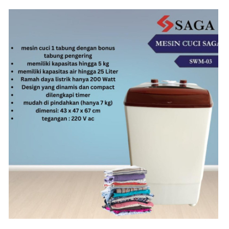 Mesin Cuci Saga Portable SWM-03