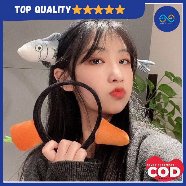 BANDO KOREA MOTIF WORTEL BANDANA LUCU BANDO SAYUR BANDO MAKE UP BANDO COSPLAY WORTEL CANTIK TERMURAH