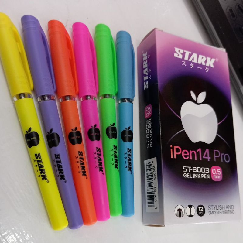 

12pcs pulpen/pena gel stark 0,5mm ipen14pro ST8003 tinta hitam