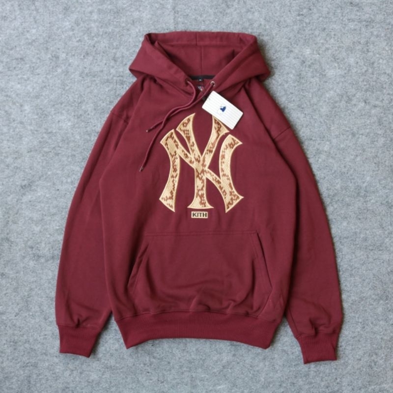 Hoodie Ny Kith MLB - Sweater Hoodie Newyork - Hoodie Pria - Sweater NY Newyork Full Bordir - Hoodie 