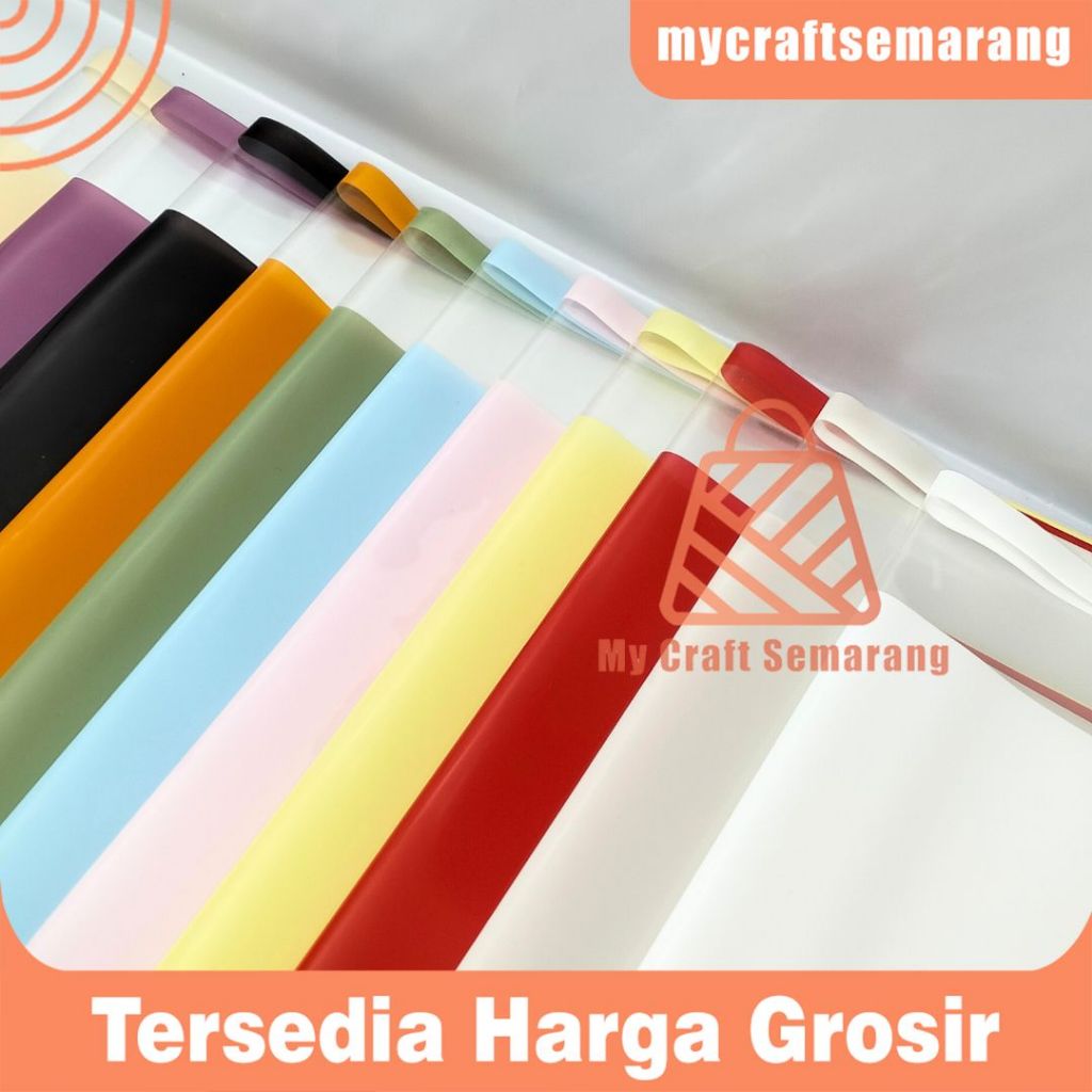 

Cellophane Kertas Bucket Florist Pastel Glossy Transparant