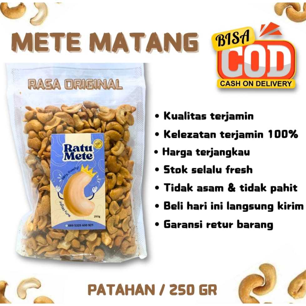 

HARGA PROMO Kacang Mede Mete 1kg Matang Patahan Premium Rasa Original Asin Gurih Renyah Termurah Berkualitas