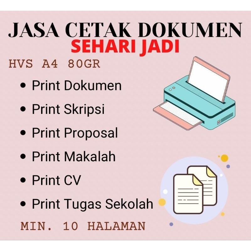 

JASA PRINT KHUSUS KERTAS A4