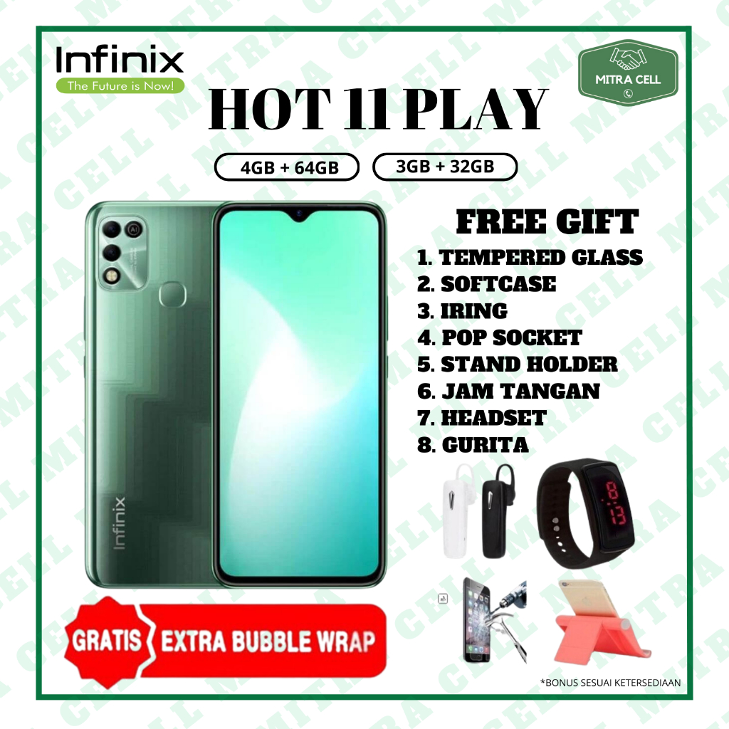 TERBARU INFINIX HOT 11 PLAY 4/64 [4GB+64GB] GARANSI