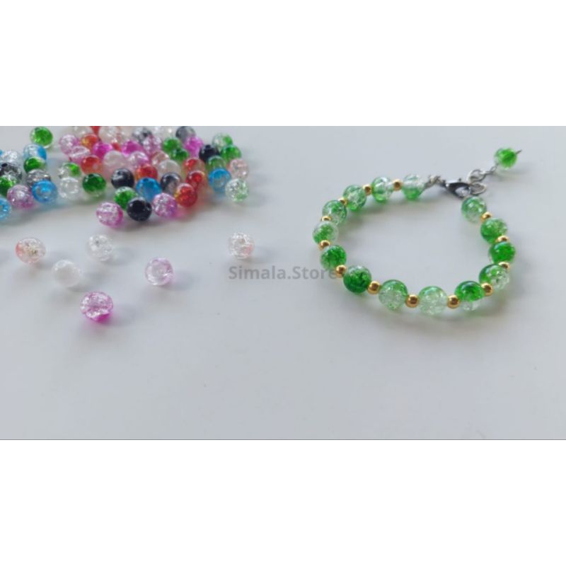 GELANG MANIK MANIK KRISTAL| GELANG KRISTAL KACA| GELANG KRISTAL GRADIASI| GELANG MANIK MANIK KRISTAL