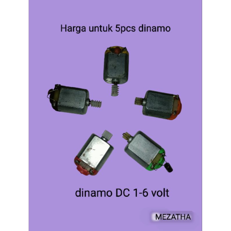 dinamo DC 1-6 Volt harga untuk 5pcs