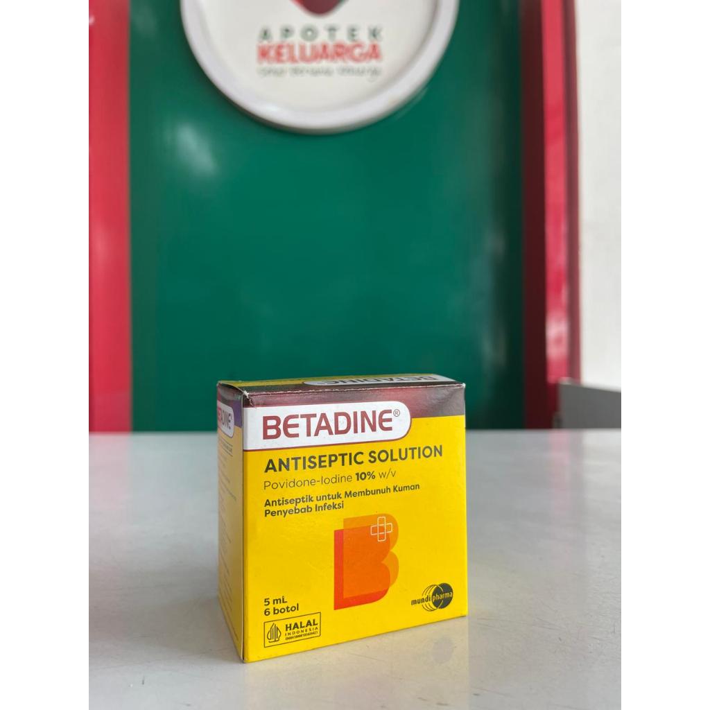 BETADINE ANTISEPTIC SOLUTION 5ML #Mencegah Pertumbuhan Dan Membunuh Kuman Penyebab Infeksi
