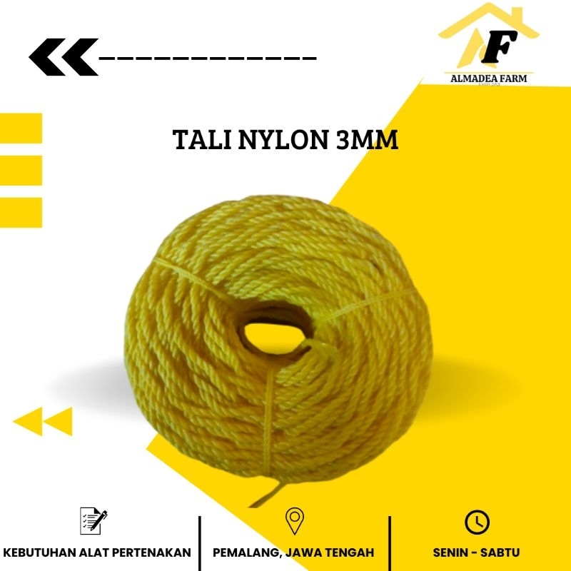 TALI NILON 3MM | TALI TAMBANG | TALI PLASTIK