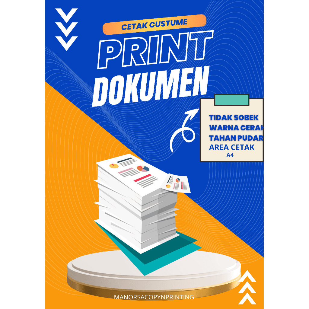 

PRINT A4 /F4 Cetak Kertas A4 , buku, makalah, skripsi, tugas, soal A4 BW/COLOR