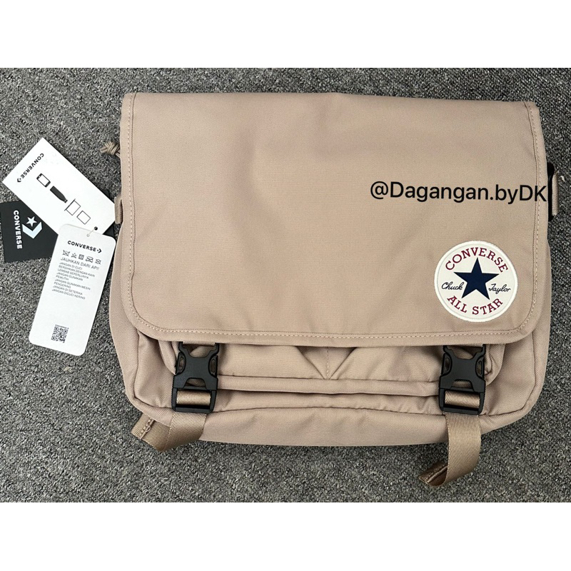 Tas Sling Bag Converse Original 100% Coklat Beige
