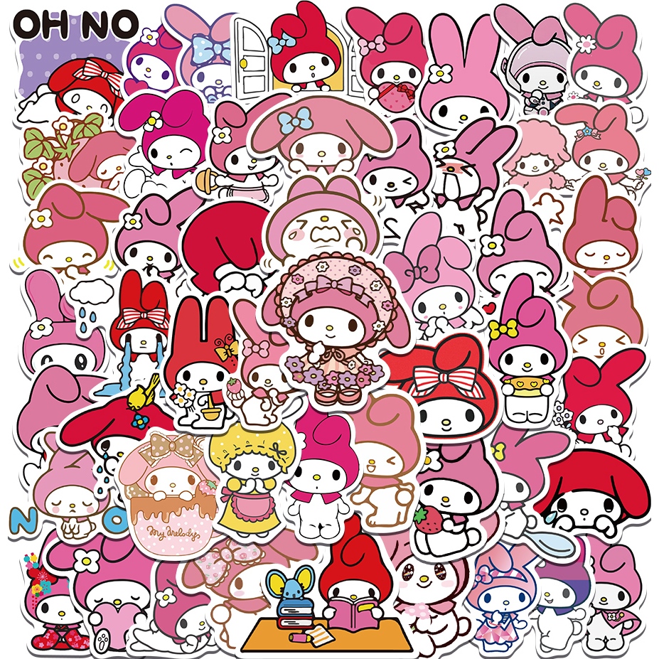 

[50PCS]Stiker Melody Sanrio Kartun Stiker Pack Anak Stiker Anti Air-Sticker Aesthetic Buku Gitar Stiker Casing HP Stiker Laptop Helm Skateboard