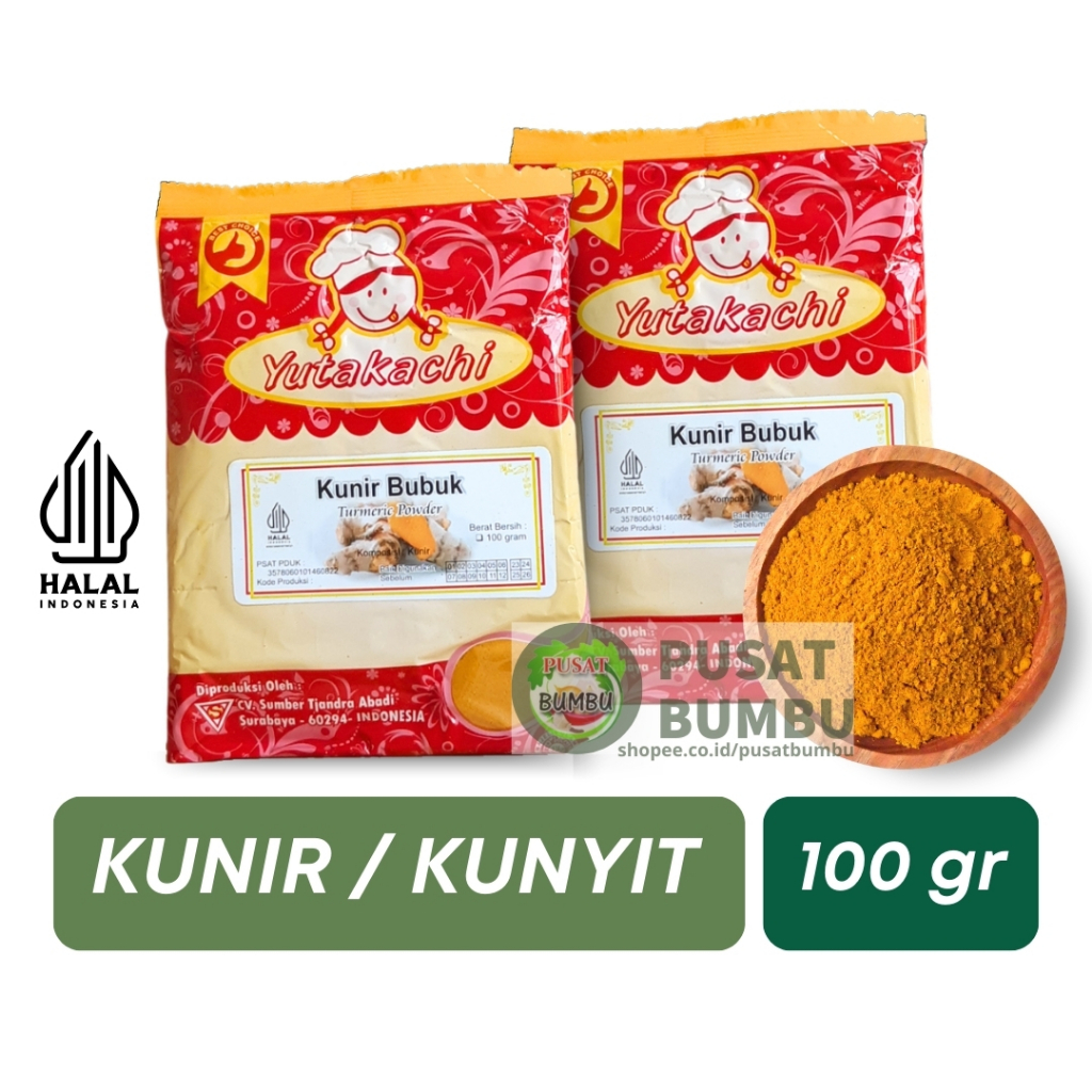 

Kunir/Kunyit Bubuk Murni 100 Gram / Bumbu Rempah / Pusat Bumbu