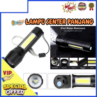 senter mini super terang jarak jauh dan tahan lama bisa zoom lampu senter led super terang charger