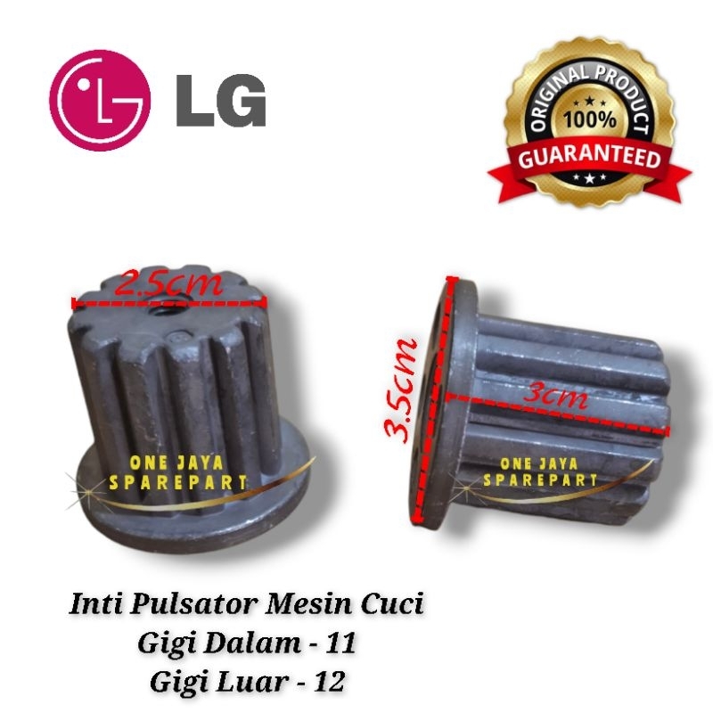 Inti Pulsator Gear Pulsator Mesin Cuci LG Gigi 11 - Gigi Luar 12