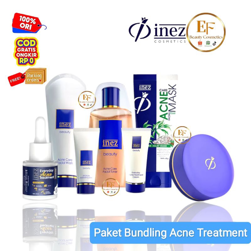 INEZ Acne Treatment Care Paket Bundling - Paket Perawatan Wajah Berjerawat