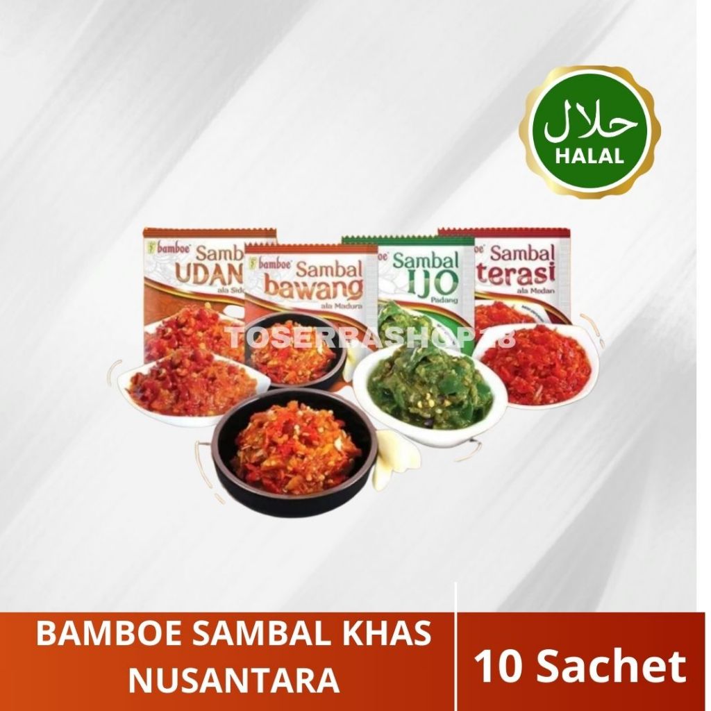 

Bamboe Sambal Khas Nusantara Sambel Terasi - Udang - Bawang - Ijo