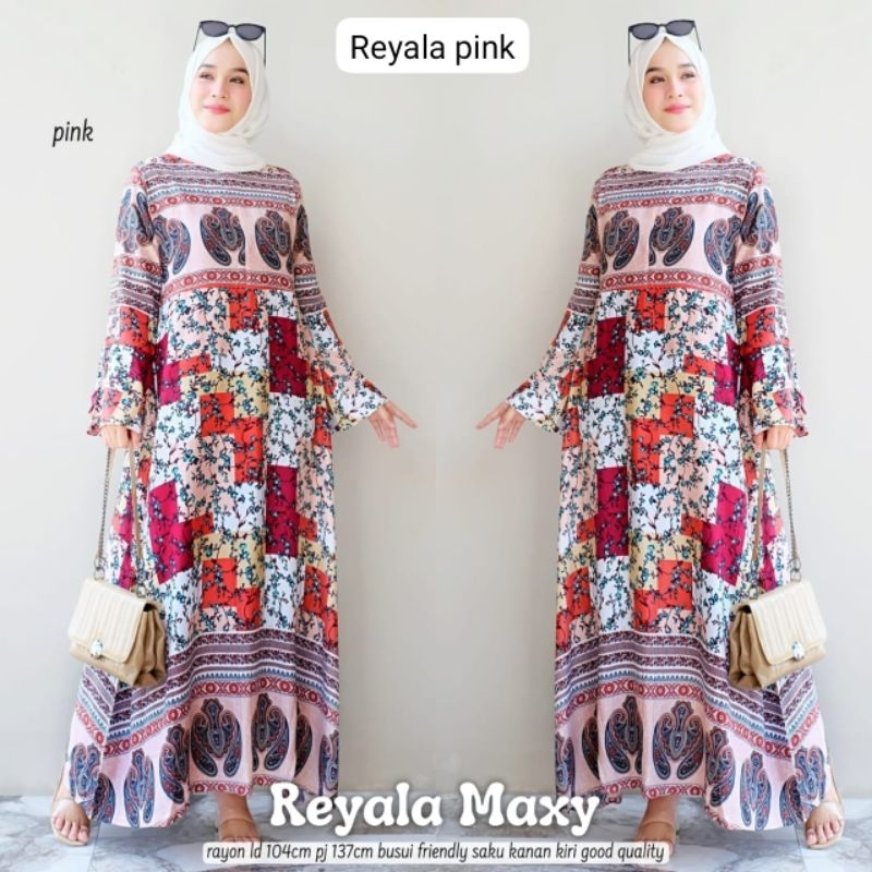 Maxi dan midi dress katun rayon viscose motif