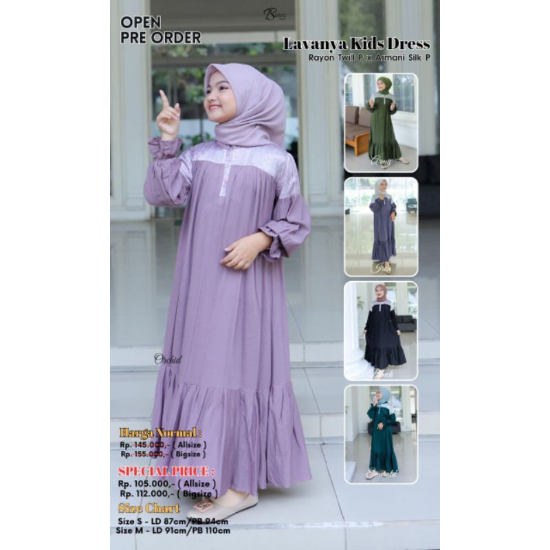 TERBARU ✅ LAVANYA DRESS KIDS by BELVA FASHION || Dress kids & mom sarimbit