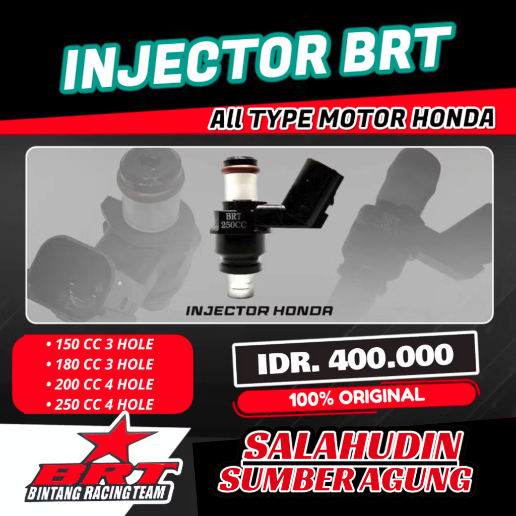 Injector Injektor BRT 150 180 200 250 Cc Vario 125 150 Beat FI Genio CRF Sonic Supra GTR Verza