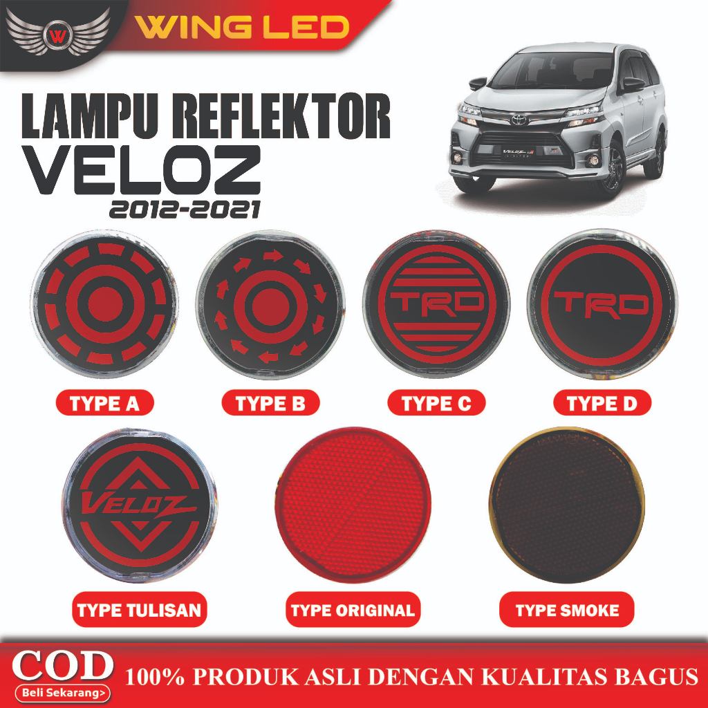 Lampu Reflektor Belakang All New Avanza Veloz 2012-2018