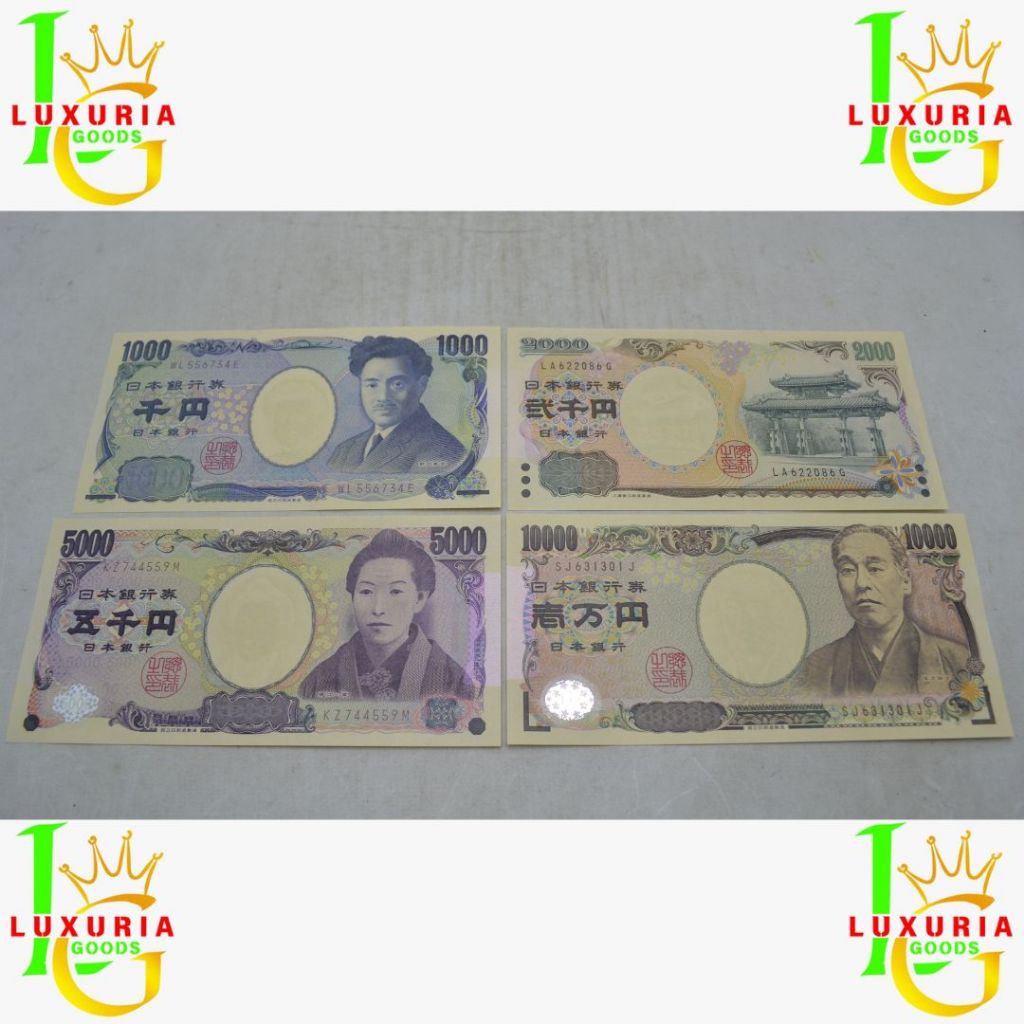 PAKET KOLEKSI SET UANG REAL YEN NIPPON GINKO, 4 lembar - UNC