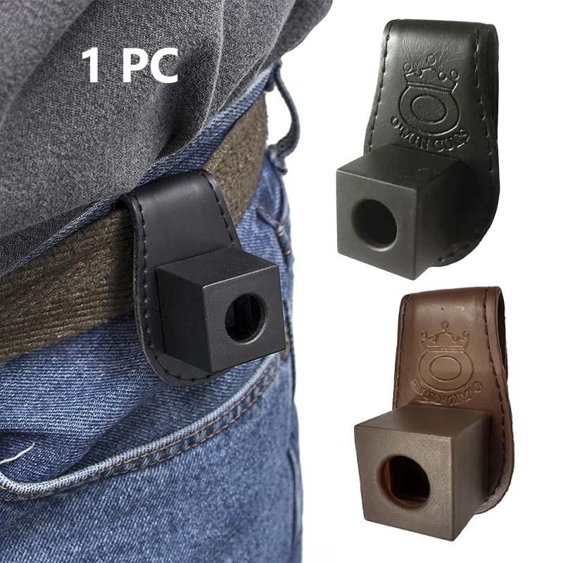 Chalk Holder Billiard Universal Chalk Box Billiard Kulit Tempat Chalk Billiard Magnetic Chalk Holder