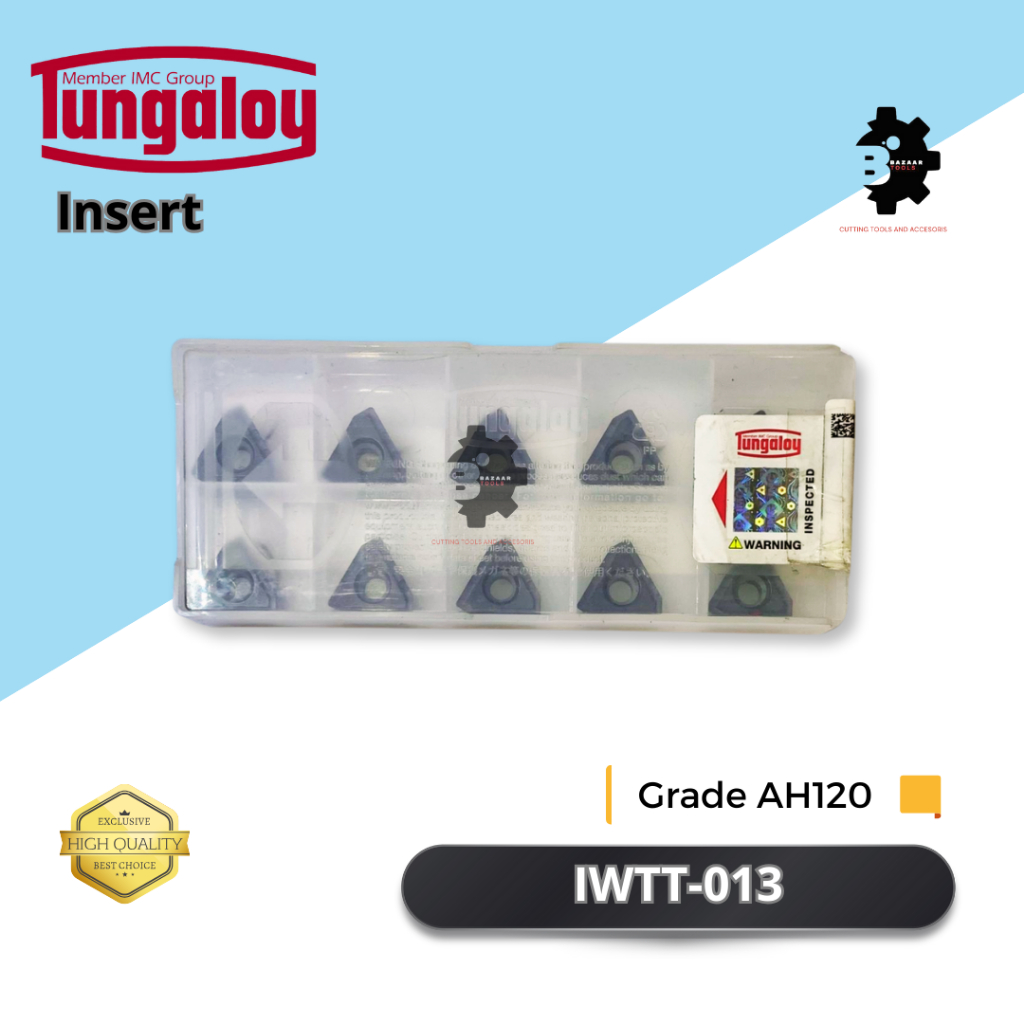 Insert IWTT-013 / Grade AH120 - Merk Tungaloy - Insert Pahat Bubut - Pisau Pahat - Baru - Original -