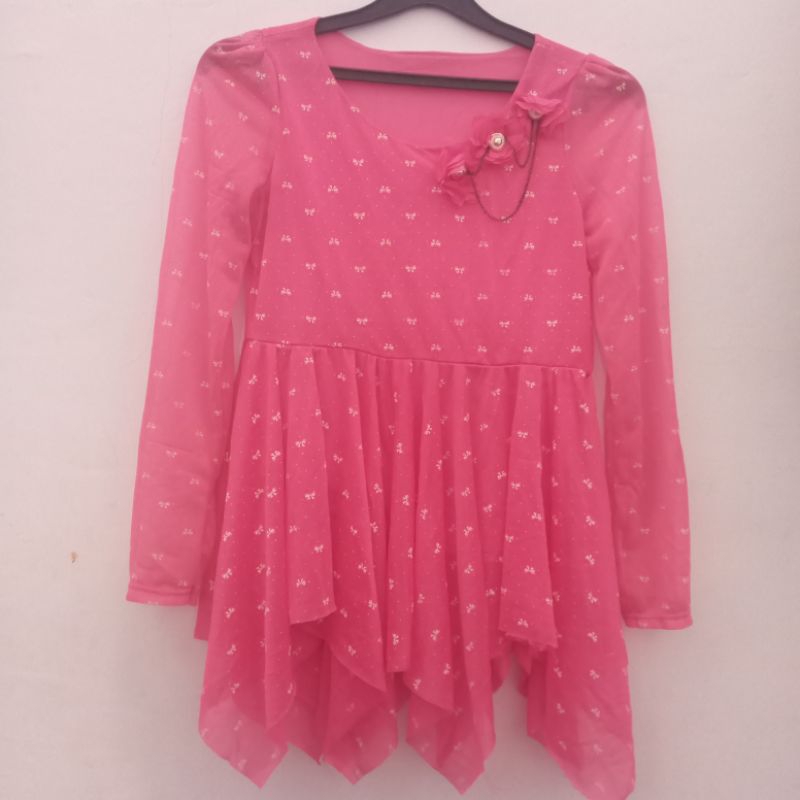 baju atasan,wanita,motif polkadot