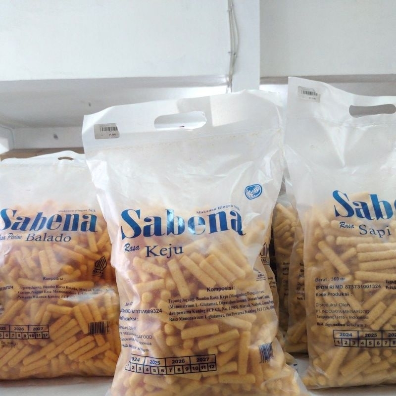 

SABENA stik 360gr BALADO/KEJU/SAPI PANGGANG/JAGUNG BAKAR