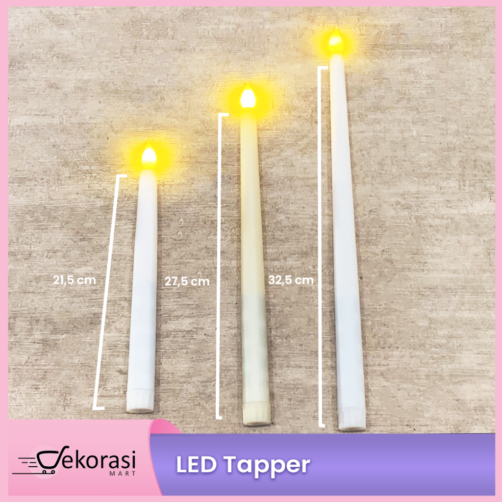 [KUALITAS PREMIUM TERMURAH] LED Tapper Candle / Lilin LED Tapper (Di jual satuan)LILIN LED/LILIN PLA