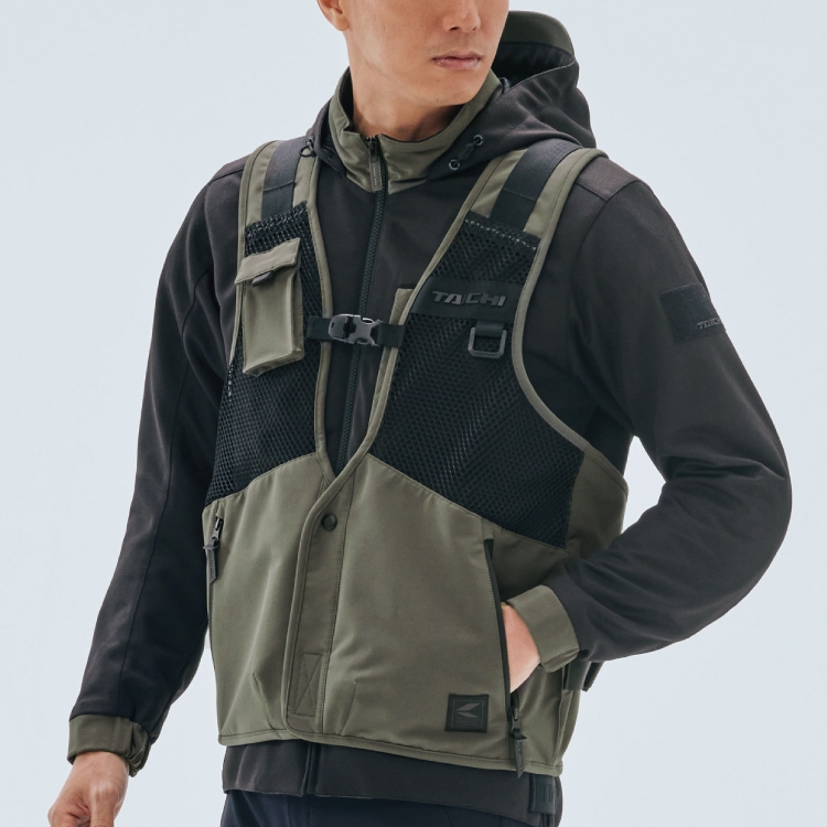 RS Taichi Jacket OVERLAP MESH PARKA RSJ 347 - Jaket Bikers Touring Jacket