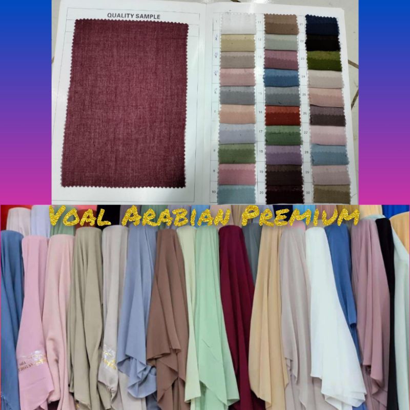 Kain Voal Arabian Premium/Arabian Voile/kain hijab terlaris/kain hijab best seller