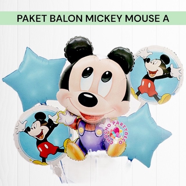 Paket Balon MICKEY MOUSE A / Dekorasi Ulang Tahun Mickey Mouse