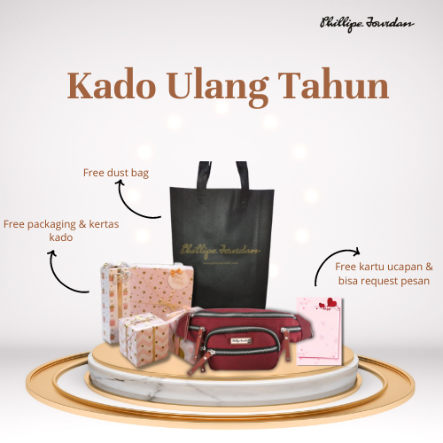

Phillipe Jourdan Kado Ulang Tahun Wanita Waist Bag Perrie (Maroon)