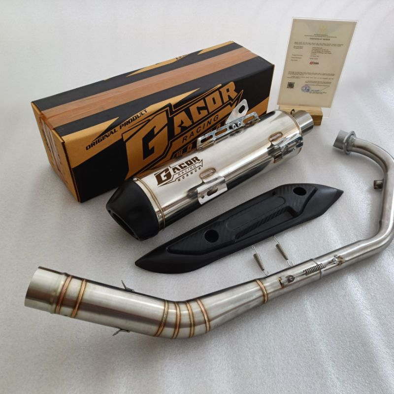 Knalpot Standar Racing Gacor Wor-Wor Suara Ngebas Adem 1 Set Vixion Lama/New Jupiter MX 135 Lama/New
